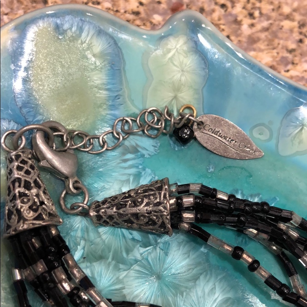 Coldwater Creek Black & Silver Necklace - Picture 2 of 8